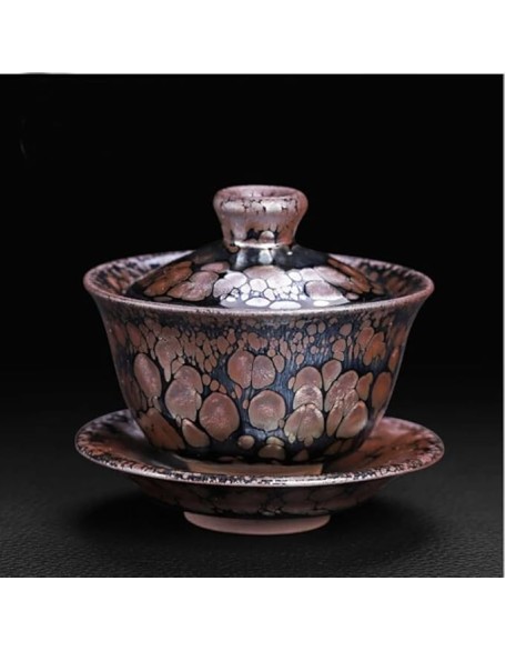 170ml Jian Zhan Chinese Gaiwan Great Glaze Teaset Elegant China Tea Cup Teaware Tureen Lid Bowl